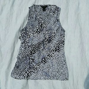 WHBM Leopard Print Sleeveless Blouse